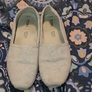 Grey Toms Canvas Slip On Shoes